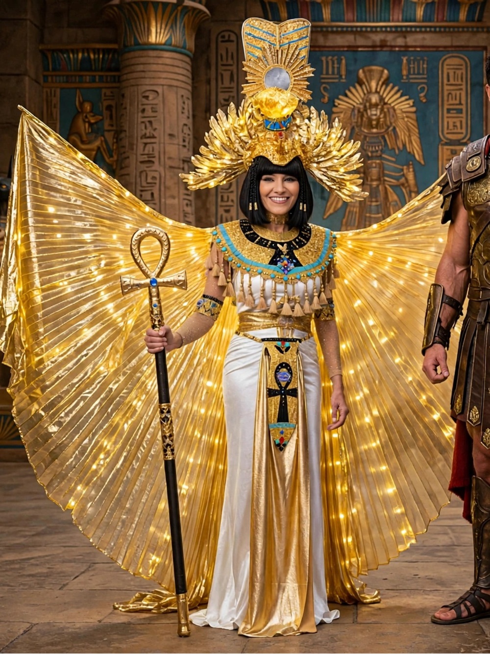 Cleopatra Adult Costume, 11 piece Outfit, Egyptian Queen,Sz S, Halloween costume